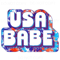 USA Babe Retro Tie Dye Sublimation transfers - Heat Transfer