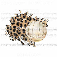 Volleyball leopard background Sublimation transfers Heat Transfer