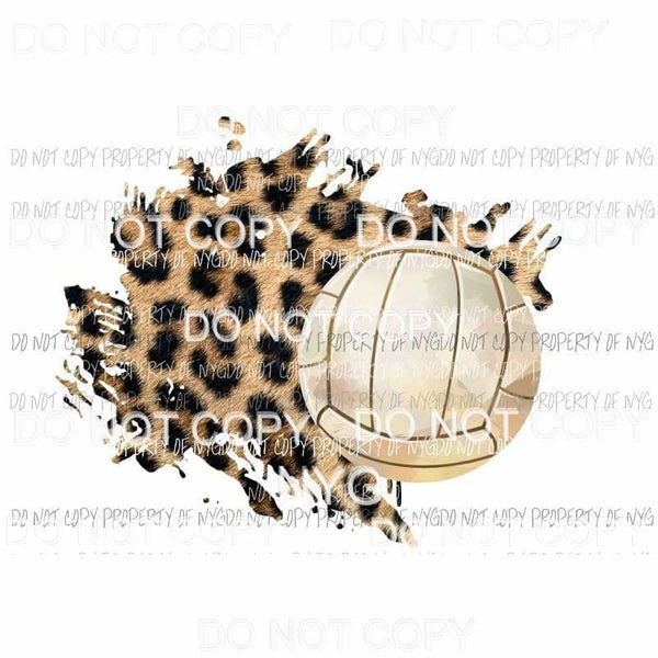 Volleyball leopard background Sublimation transfers Heat Transfer