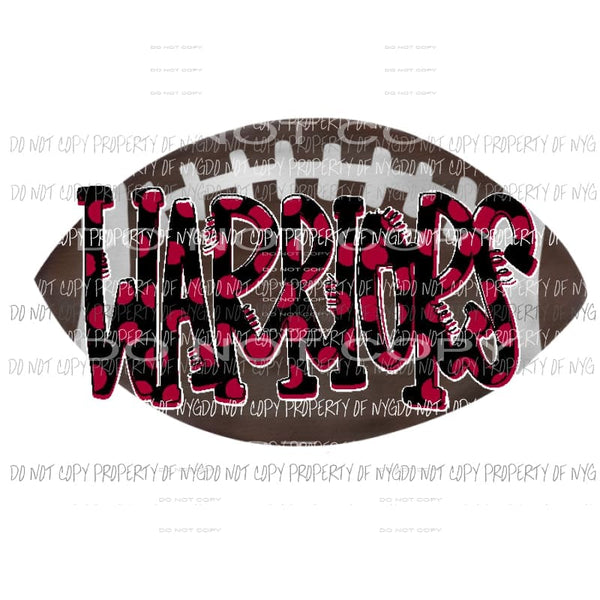 Warriors Football 1 Sublimation transfers Heat Transfer