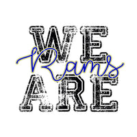 we are rams royal and gold Sublimation transfers - Heat 