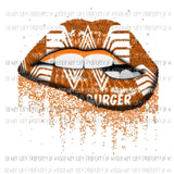 Whataburger Lips Sublimation transfers Heat Transfer