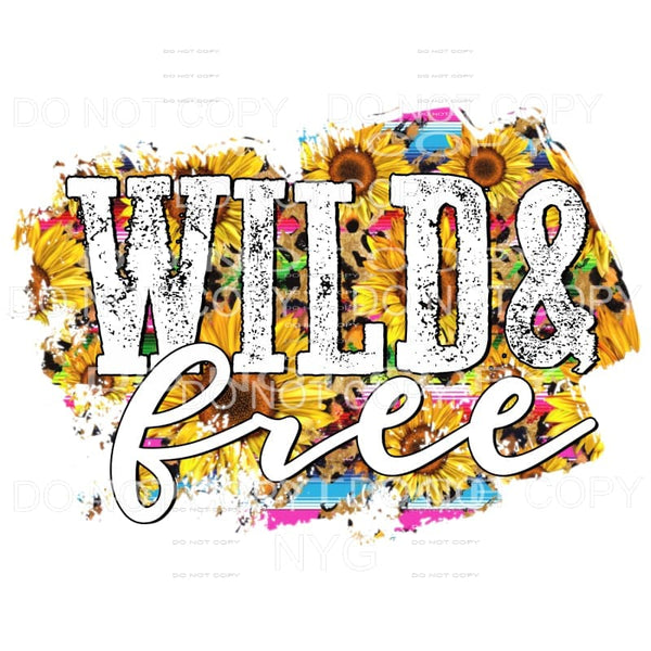 Wild & Free Sunflowers Serape Sublimation transfers - Heat 