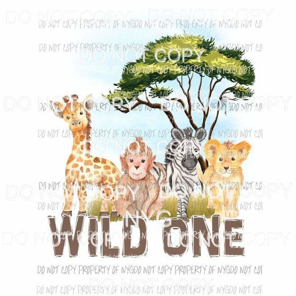 Wild One safari animals Sublimation transfers Heat Transfer