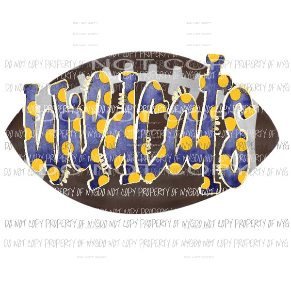 Wildcats Football 2 Sublimation transfers Heat Transfer