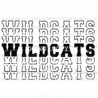 Wildcats mirrored Sublimation transfers Heat Transfer