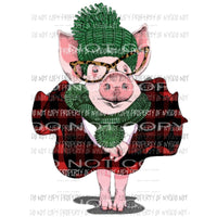 Winter Pig Christmas Sublimation transfers Heat Transfer