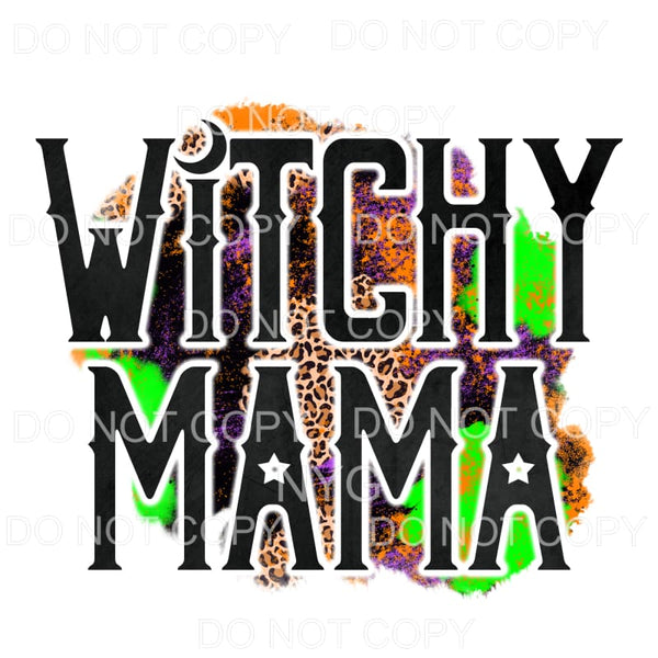 Witchy Mama Leopard Purple Orange Green Grunge #442 
