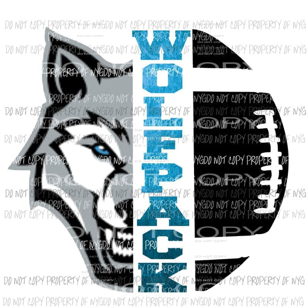 Wolf pack 2 football Sublimation transfers Heat Transfer