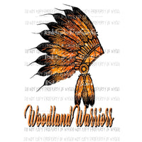 Woodland Warriors School custom Sublimation transfers Heat Transfer