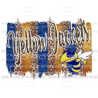 yellow Jackets Paint pallet Blue and gold Sublimation transfers Heat Transfer