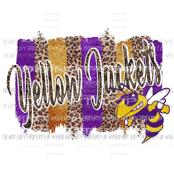 yellow Jackets Paint pallet purple and gold Sublimation transfers Heat Transfer